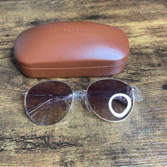 Longchamp Women\'s LO133S 722 Full RimGold Pilot Frame Sunglasses sz 59-17-145 main image 4